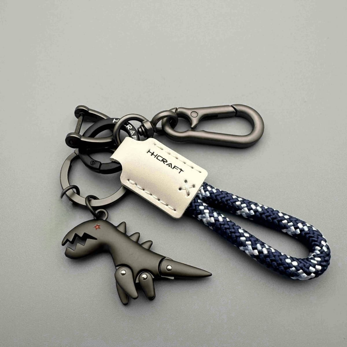 Cute Cartoon Dinosaur Keychain Exquisite Women's Car Key Chain Leather Key Ring Backpack Pendant Gift