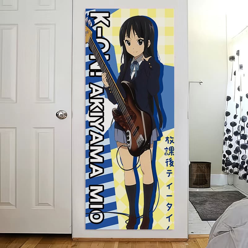K-On Anime Merchandise Vertical Long Strip Hanging Tapestry for Dormitory Bedroom