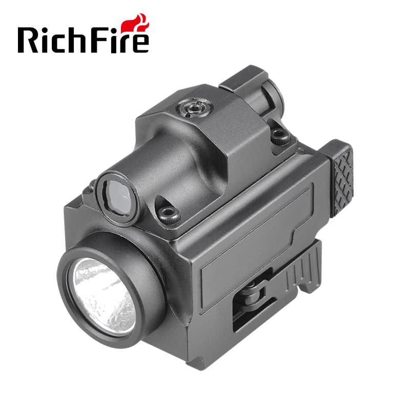 Richfire Outdoor Tactical Sliding Slot LED Aluminum Alloy Flashlight with Under-mounted Green Laser Tactical Light