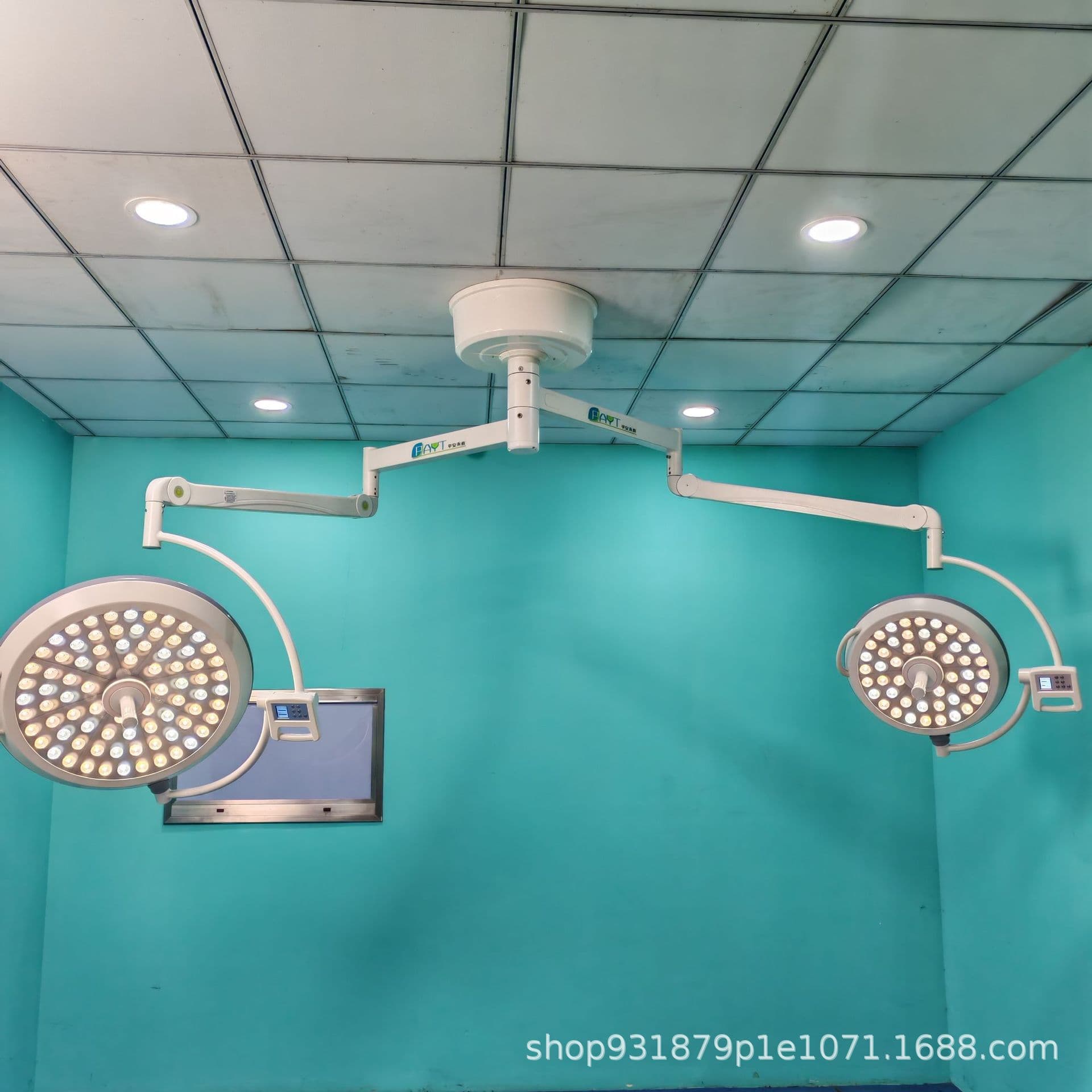LED High-End Mother-Child Dual-Head Shadowless Lamp, Plastic Surgery Oral Ceiling-Mounted Shadowless Lamp