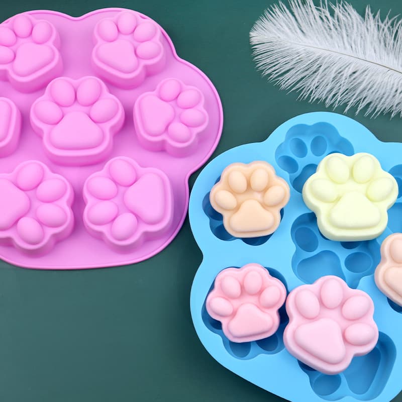 Sugar Castle spot 7 big kitten paws silicone cake mold cartoon bread mold DIY handmade essential oil soap mold