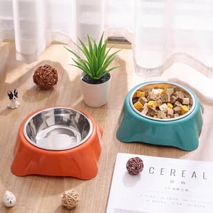 Cat Food Bowl Pet Dog Bowl Anti-Tip Feeding Bowl Pet Supplies Stainless Steel Pet Bowl Cat Feeding Bowl