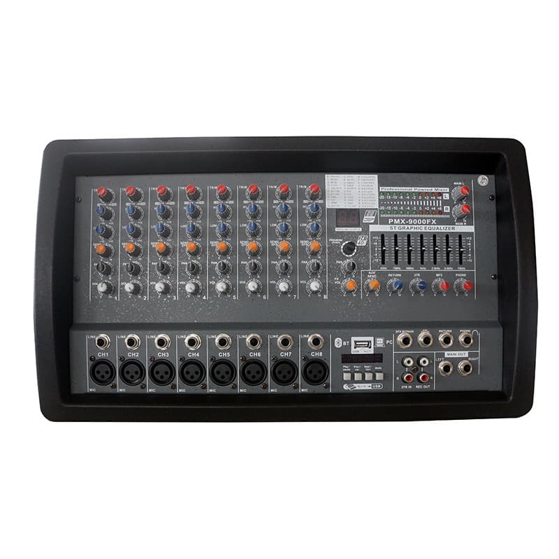 Cross-Border Professional All-In-One Mixer with Amplifier, 99Dsp, Bluetooth, USB, Portable Box-Type Mixer
