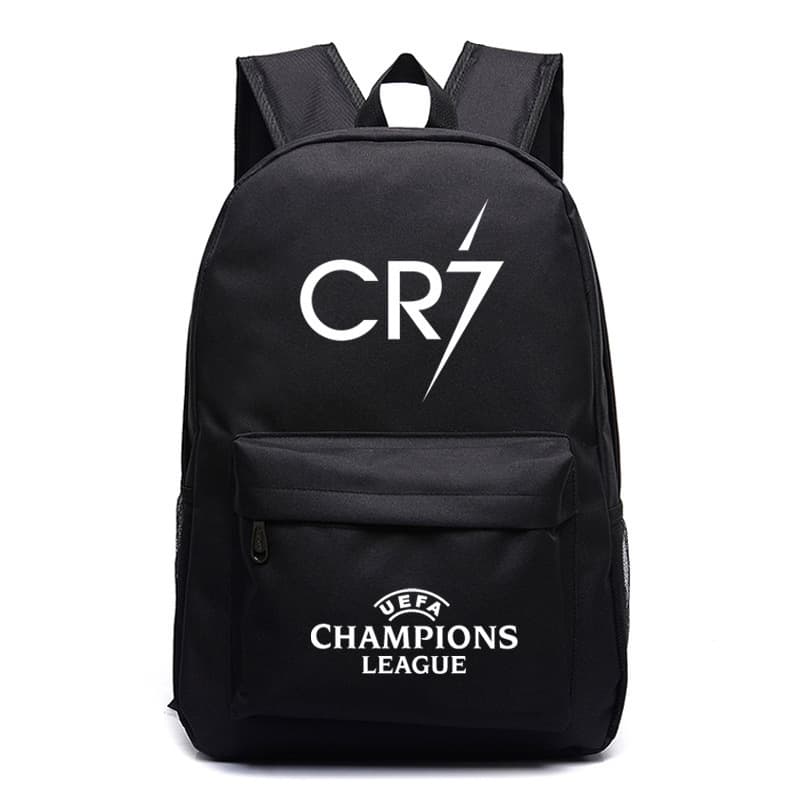 Football Ronaldo Pattern Backpack Campus Student Schoolbag Outdoor Travel Bag