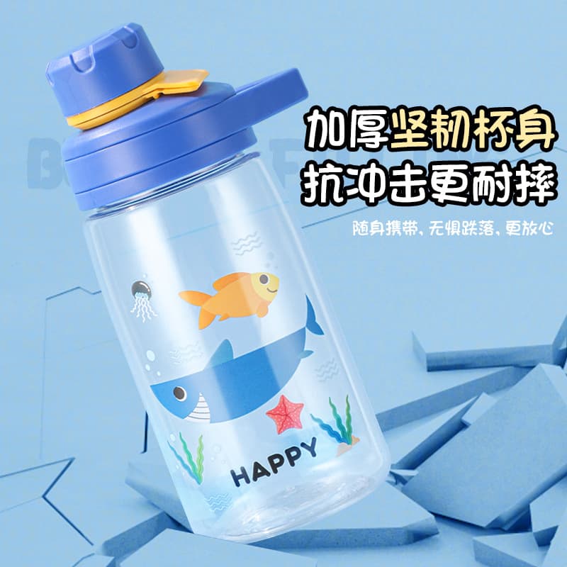 Wholesale New Thickened Large Capacity Children's Cartoon Pattern Water Cup, Portable Handle Plastic Cup for Men and Women