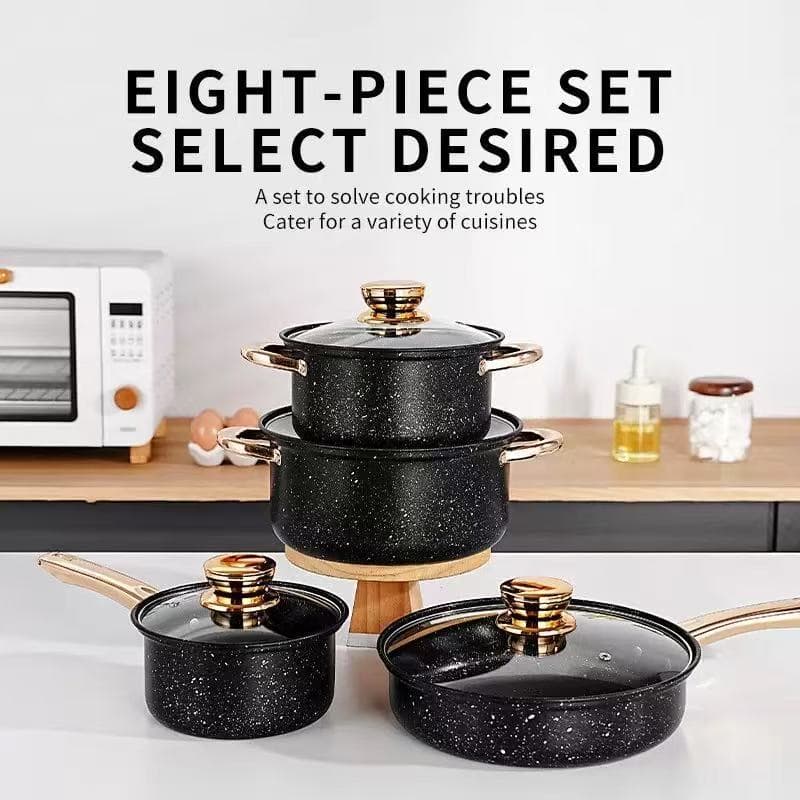 8pcs Stainless Steel Cookware Set Kitchen Set Hotel Mafan Stone Cookware 4-Piece Set
