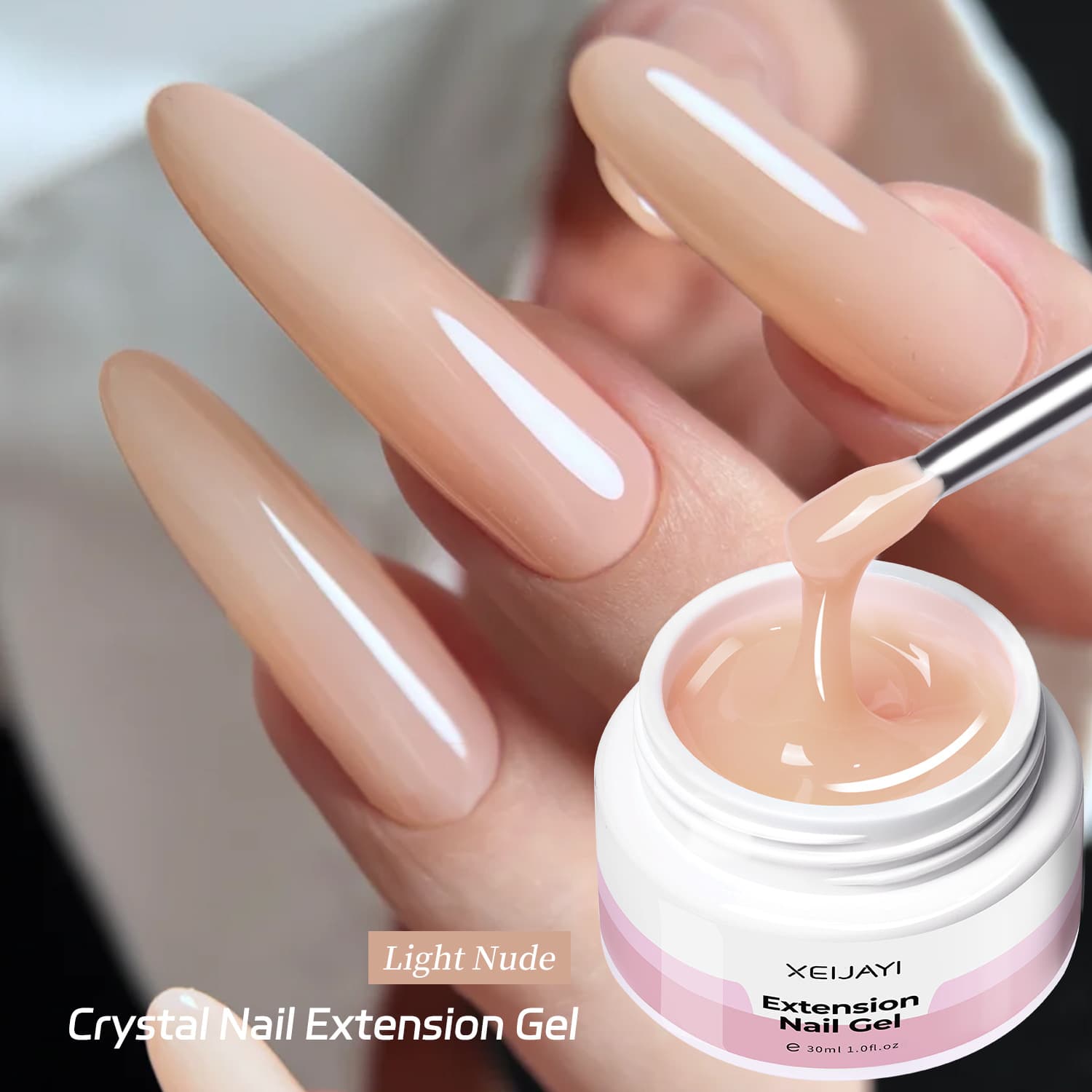 2025 new light nude color construction glue long-lasting shaping extension reinforcement glue for nail salons