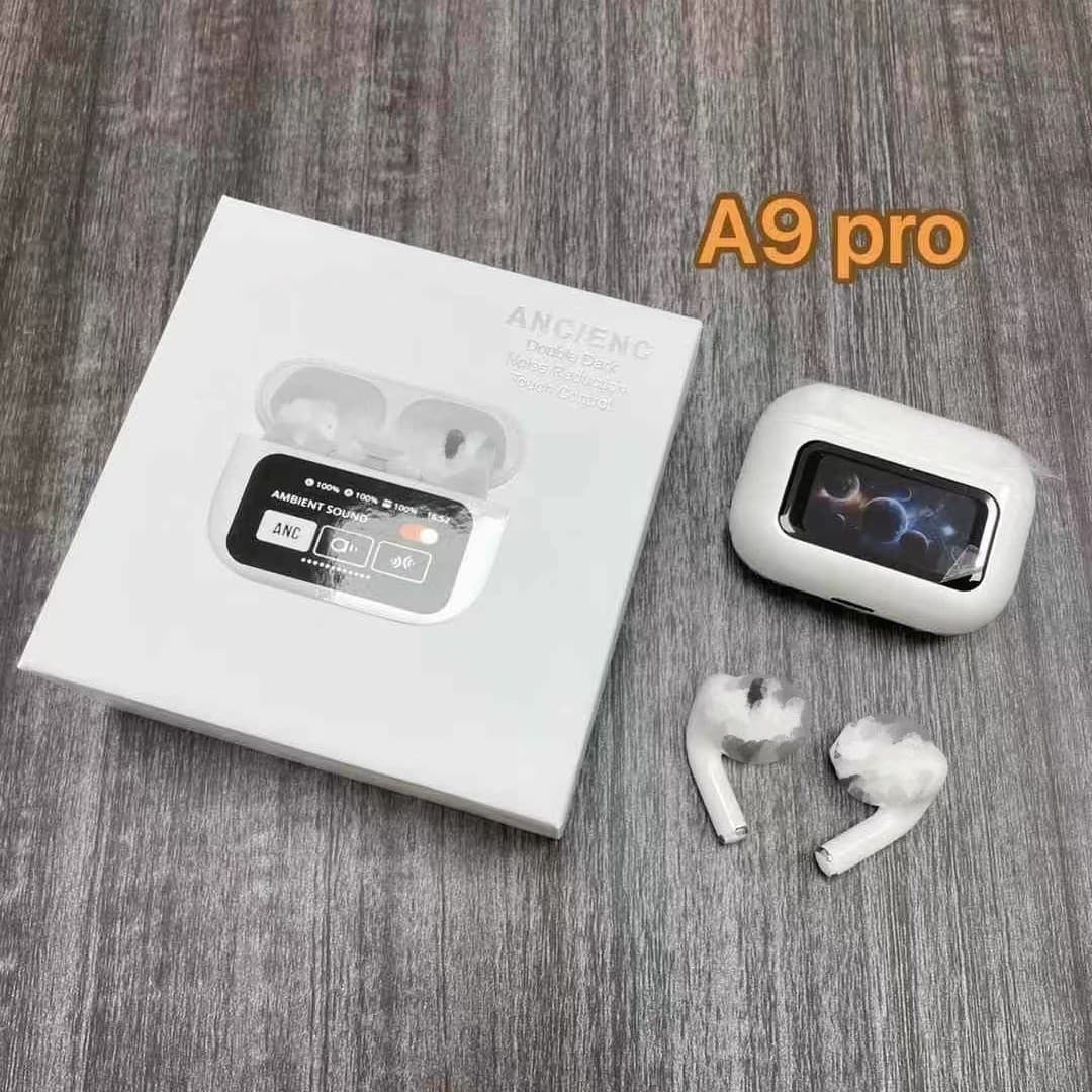 New A9pro Bluetooth Headset Fifth Generation Intelligent Noise Reduction ANC Long Life Multi-function Color Screen Touch Screen Headset
