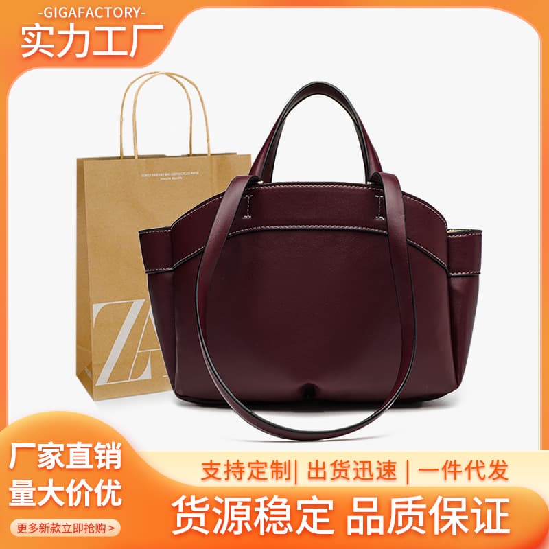Large Capacity Single Shoulder Tote Bag Women Commuting Shopping Bag Handbag Mother Daughter Matching Bag Red Color