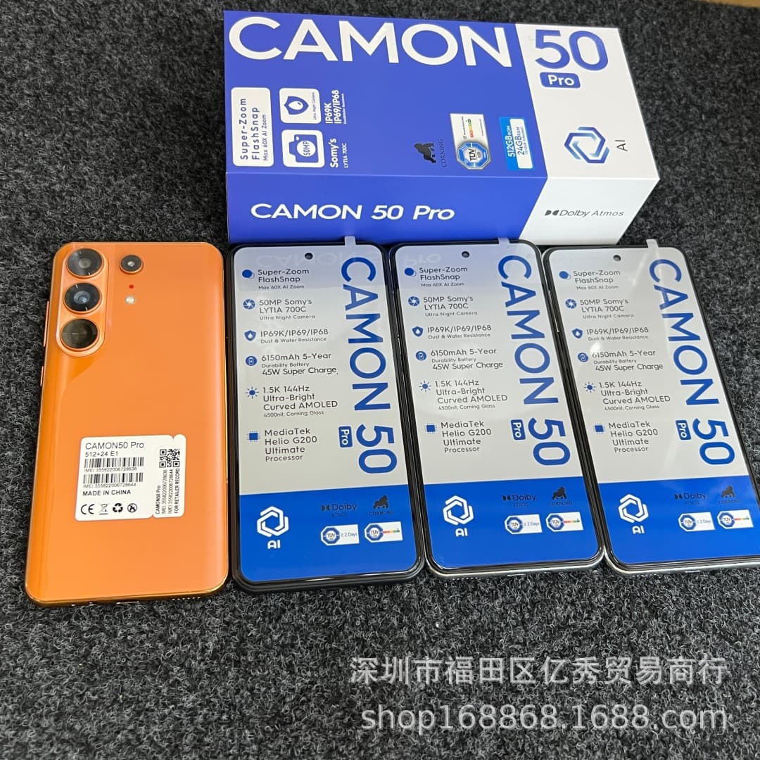 Export Smartphone Camon50 Pro 6.8 24+512 Cross-border In-Stock Smartphone Wholesale