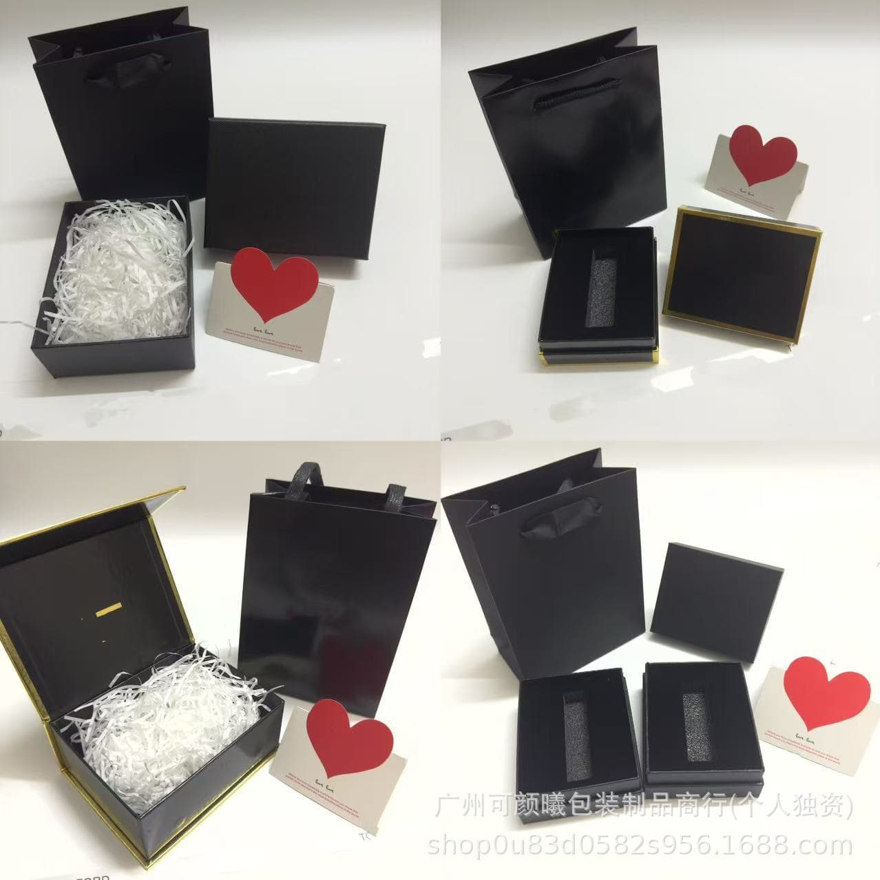 T/* red cherry lipstick gift box square tube thin tube set gift box handbag shopping bag