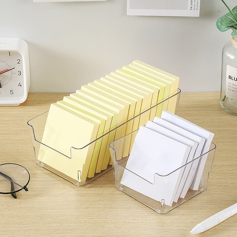 Cross-border best-selling transparent desktop drawer organizer for memo pads and sticky notes, mini storage box