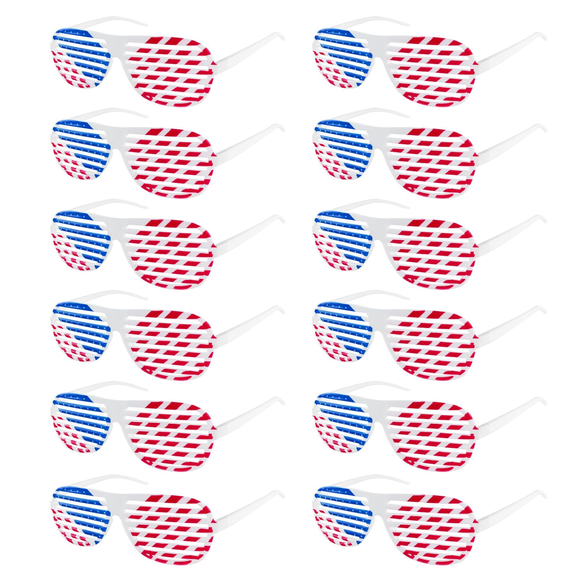 Cross-border American Independence Day glasses for adults and children party decoration glasses blinds atmosphere plastic glasses ornaments