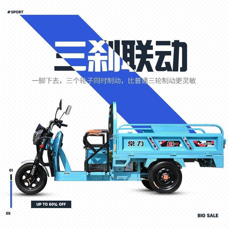 Electric Tricycle Battery Adult Tricycle New Express Delivery Cargo Passenger Tricycle Mobility King Electric Tricycle