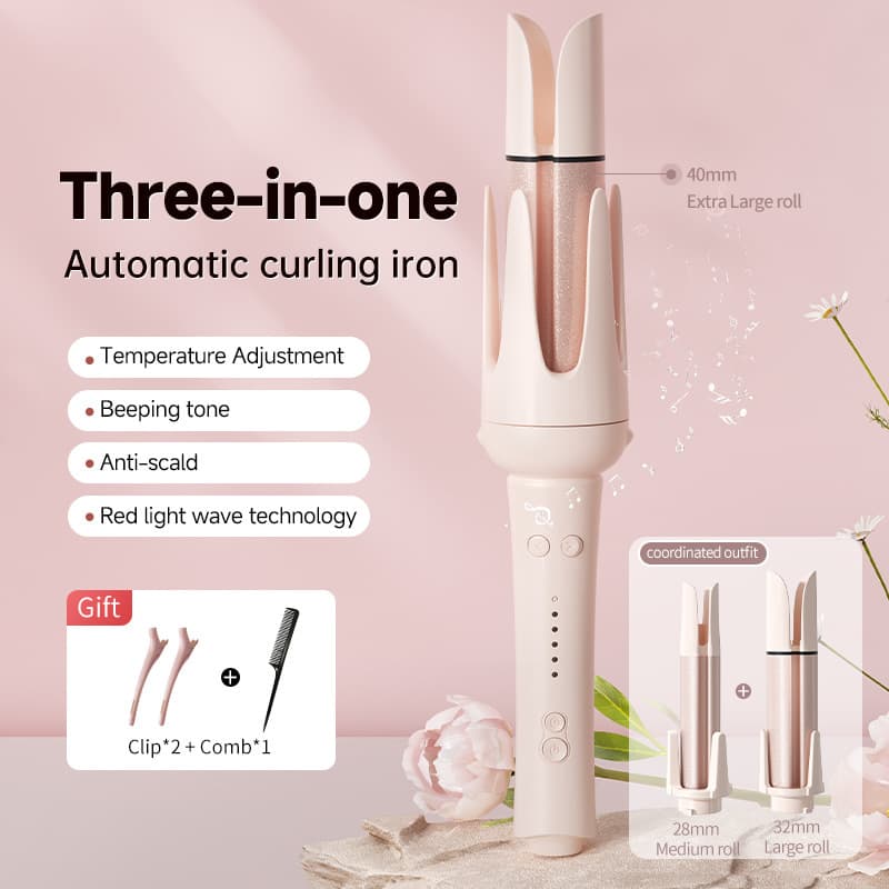 Cross-border 7-in-1 Interchangeable Curling Iron, Extra-Large Curls and Waves, Fluffy Automatic Curler, Multi-functional and Practical