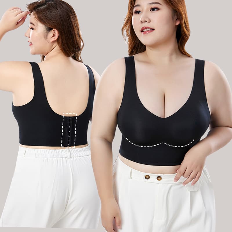 Cross-Border Women's Bra with Seven Rows of Hooks, BCD Large Size, Tummy Control, Push-Up, Anti-Sagging, Side Coverage, Wide Shoulder Straps