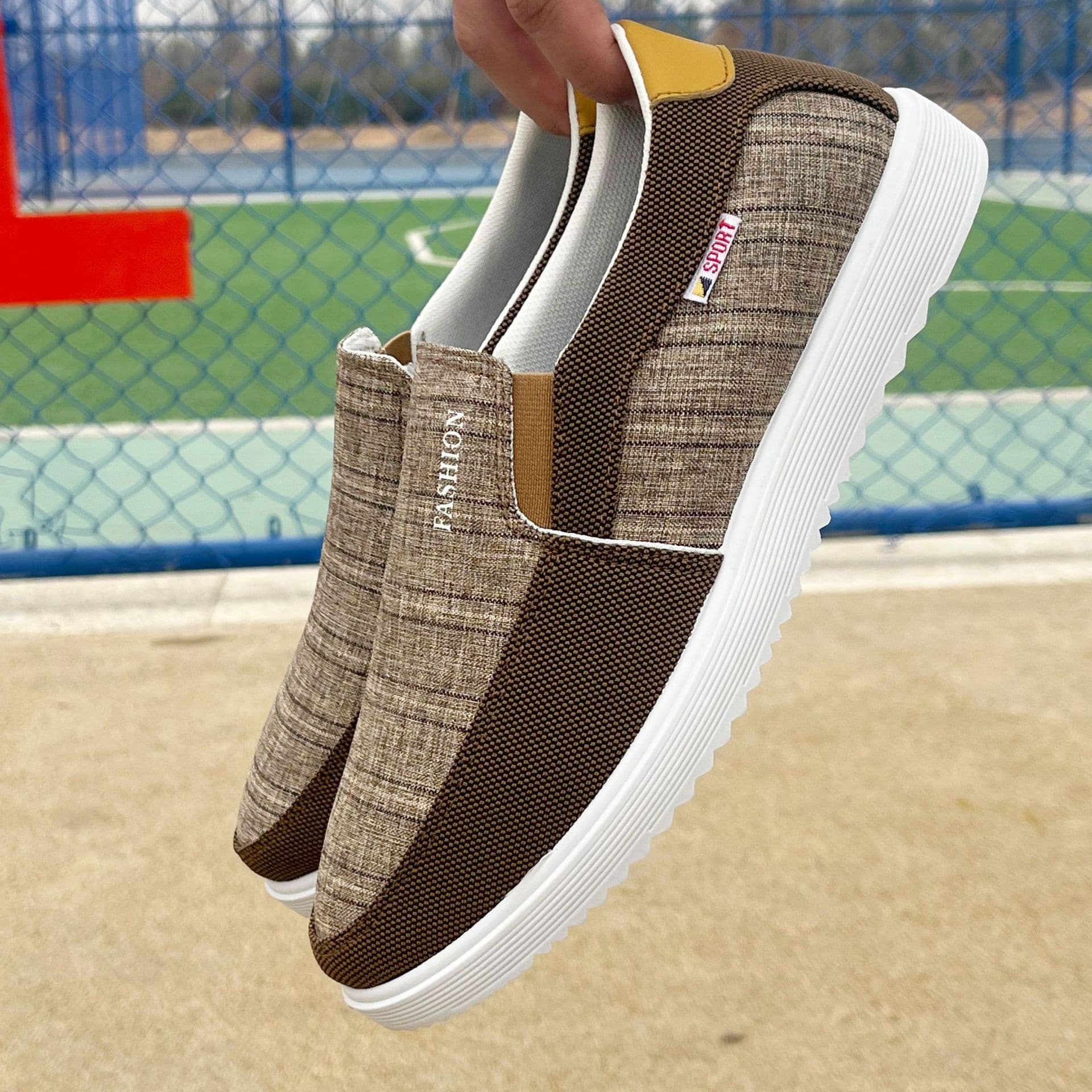 2025 Spring/Summer New Men's Shoes, Large Size Korean Trendy Casual Sneakers, Breathable Canvas Shoes