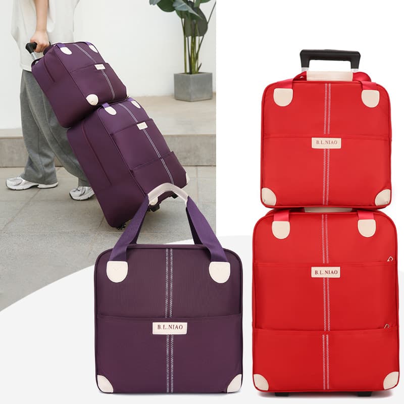 Trolley Travel Bag Unisex Handheld Duffle Canvas Mother-Child Bag Lightweight Luggage Factory Custom Logo