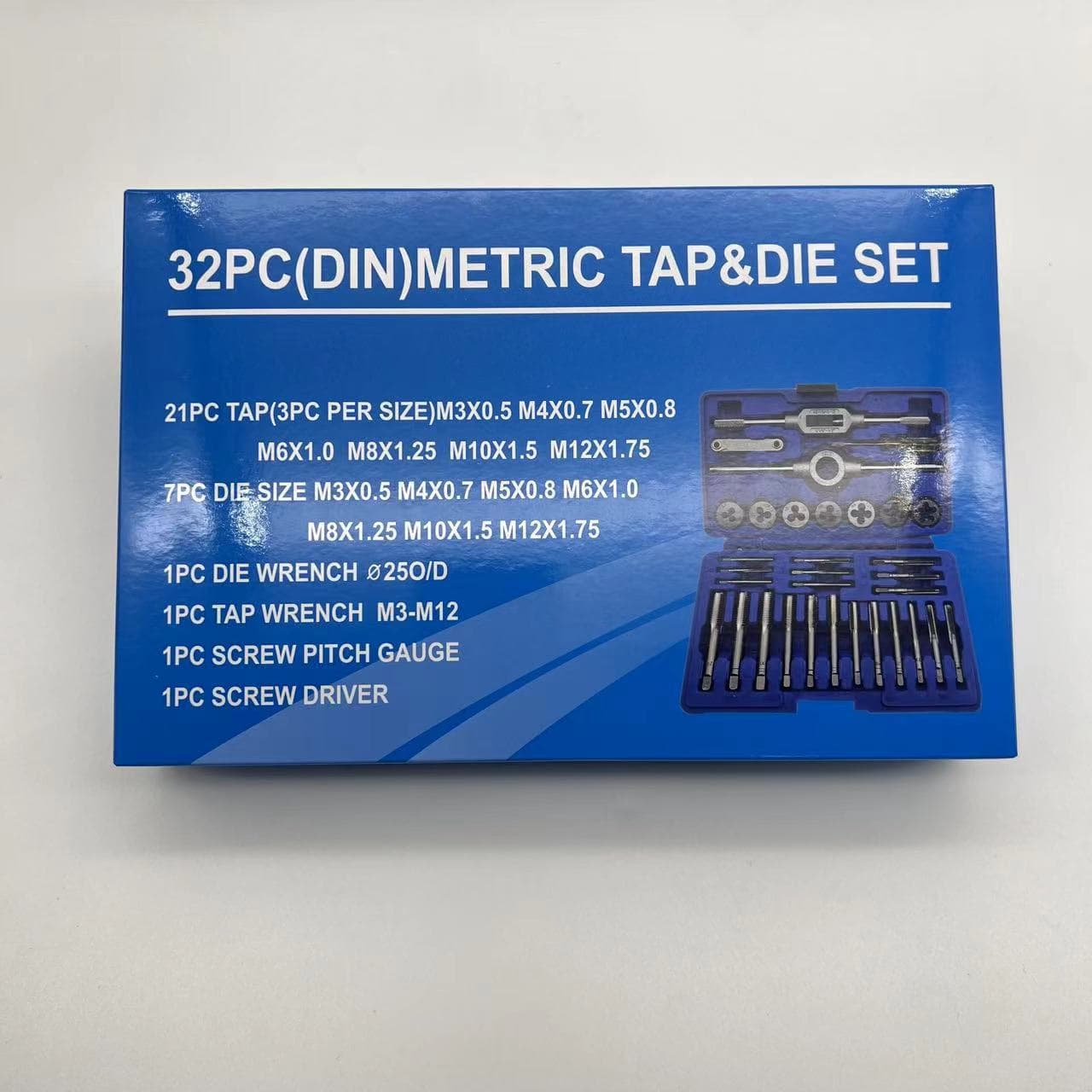 Factory direct new 32PC tap and die threading set, German standard 32-piece tap and die tool