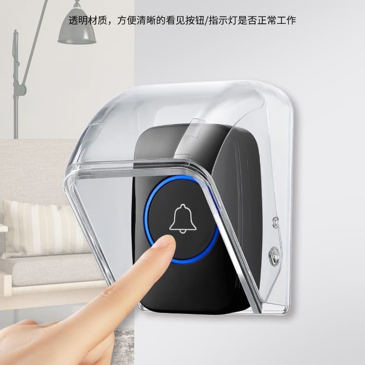 Wireless Doorbell Rain Cover Switch Outdoor Waterproof Cover Transparent Outdoor Access Waterproof Box Button Bell Waterproof Cap