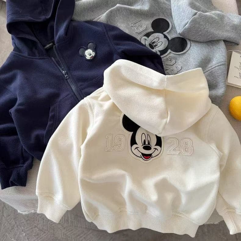 Children's Jackets 2026 Spring and Autumn Children's Clothing Boys Cartoon Mi Q Hooded Sweatshirt Baby Children's Casual Children's Tops