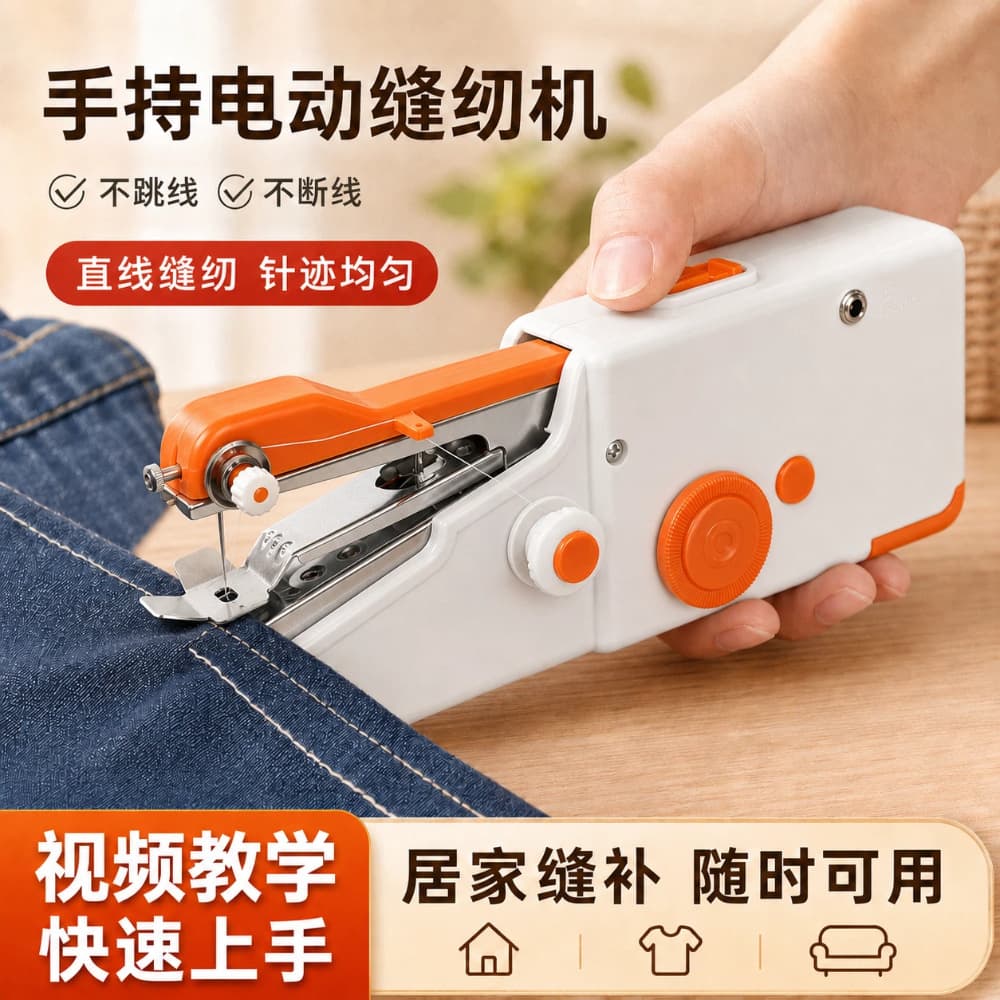 Germany's new mini sewing machine household small portable handheld micro electric sewing and mending artifact