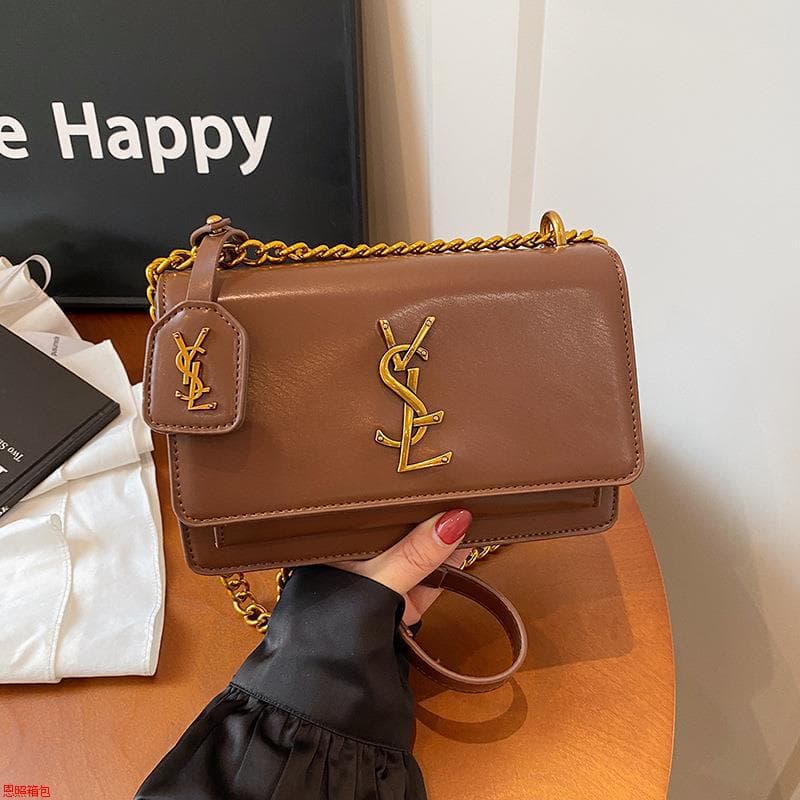 Single Shoulder Textured Crossbody Bag Premium Commute Chain Small Square Bag Women's Large Capacity Lady Phone Bag