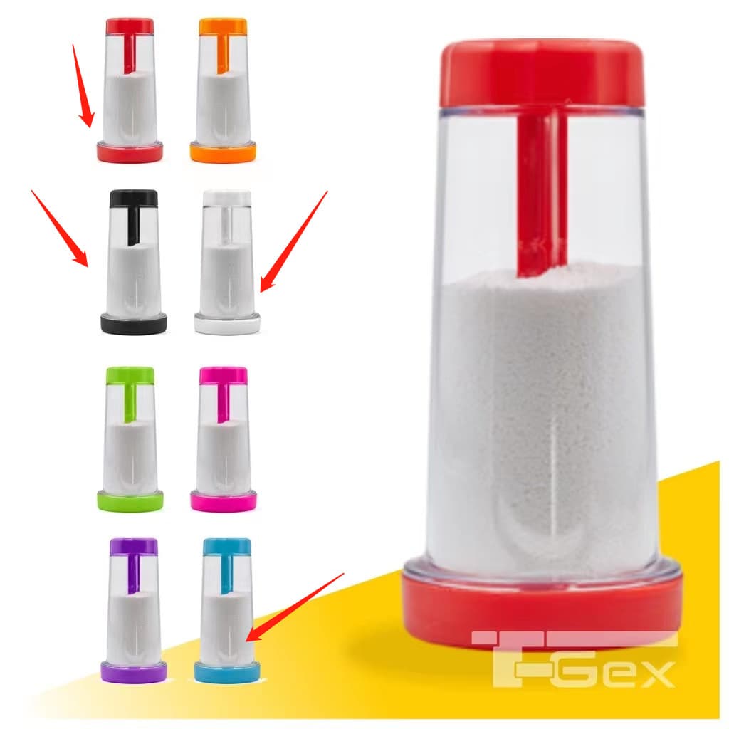 Flour mixer handheld rotating flour sifter cup home kitchen baking utensils plastic semi-automatic flour sifter