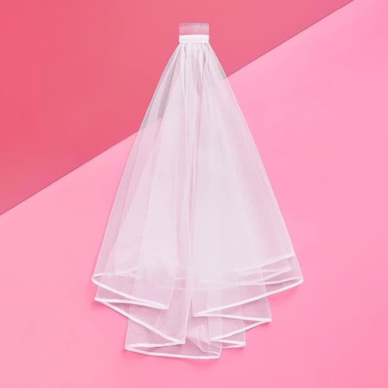 Cross-border exclusive hair comb style bound mesh veil, Amazon best-selling multi-layered bridal veil, wedding photo prop