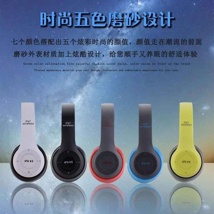 P47 Bluetooth Headset ST3 Gaming Sports Online Class Headphones for Children Compatible with All Mobile Phones High Quality Headset