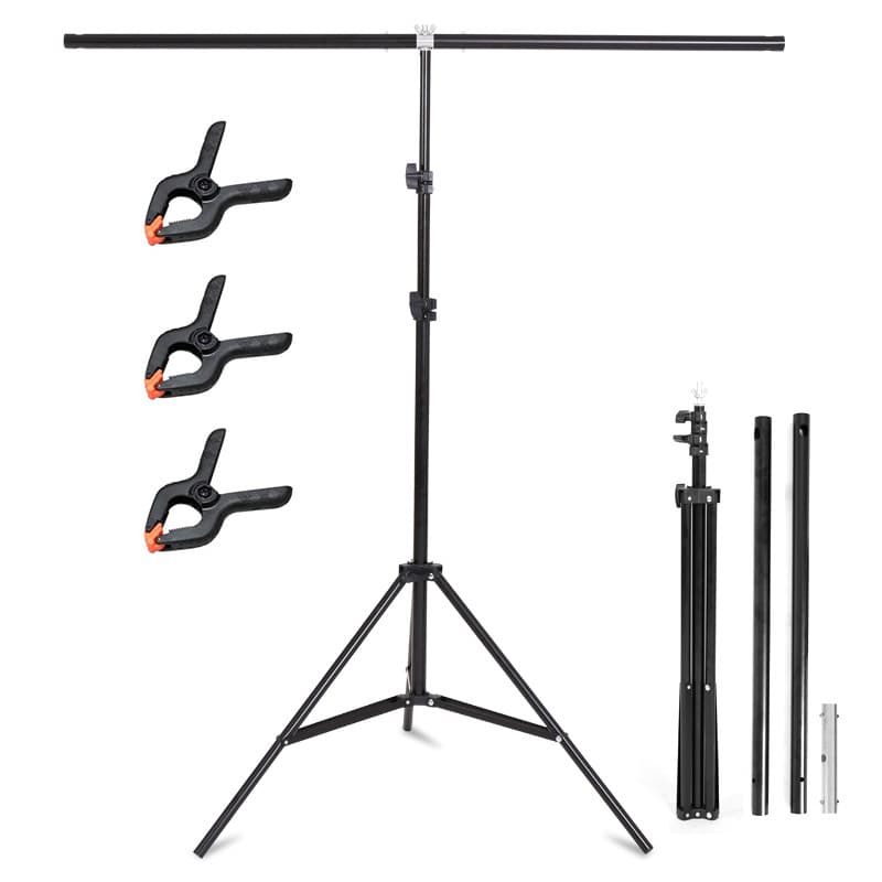 Photography T-Type Background Stand 2*1.5m Simple Portable Background Support T-Shape Cloth Stand Backdrop for Photography