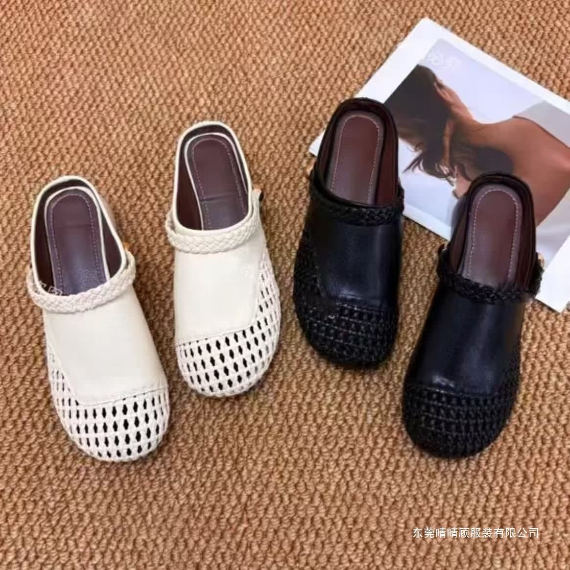 New Slippers Women's Summer Sandals Casual Women's Slippers Breathable Summer Slippers Flat Chunky Heel Versatile High Heels