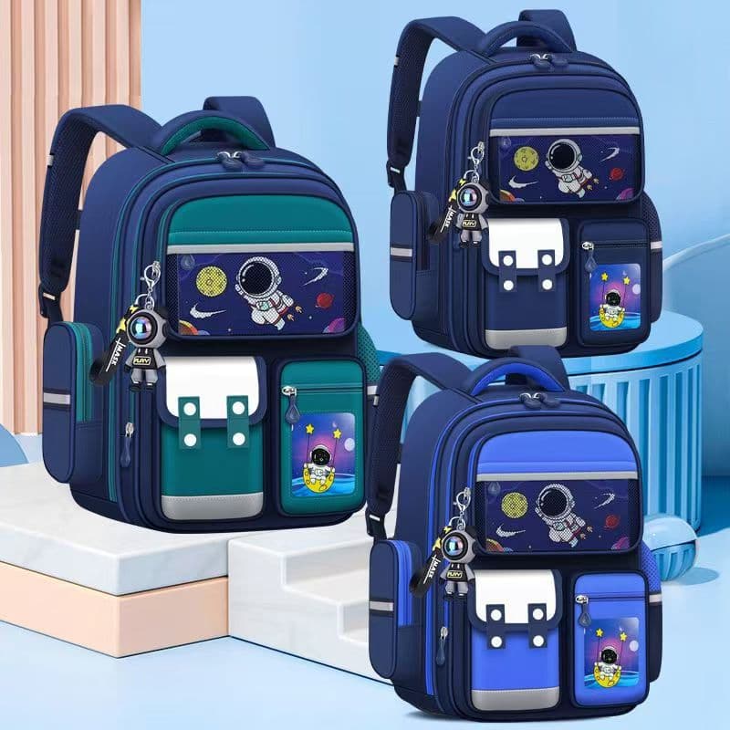 2025 New Astronaut Primary School Bags for Grades 1-6 Large Capacity Burden-Reducing Backpacks for Boys and Girls Cards