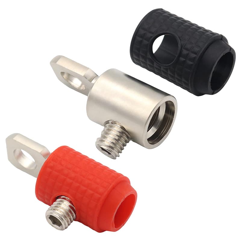 Car audio modification pressure-free copper nose brass terminal block with sheath wire diameter conversion adapter
