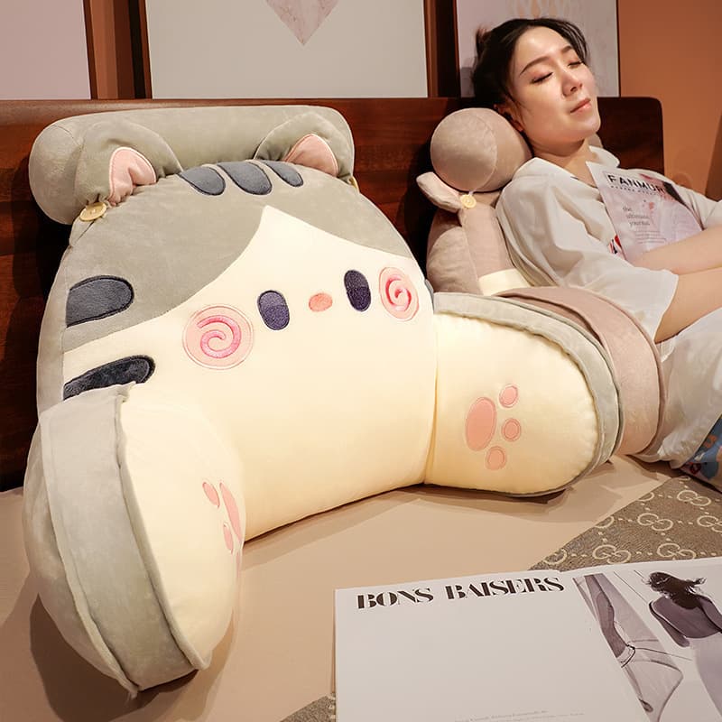 New style pillow bed neck support dormitory cartoon bedside cushion sofa large back cushion removable washable waist protector