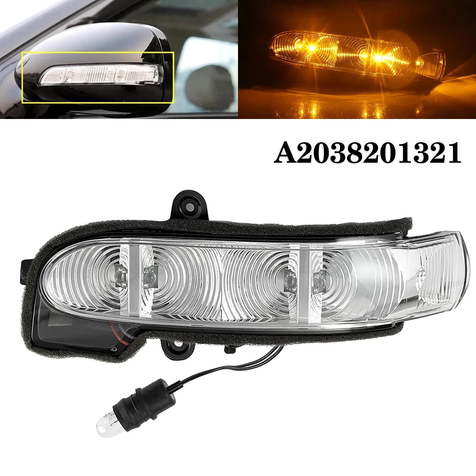 Compatible with Mercedes-Benz E-Class G-Class W211 S211 W463 W461 Rearview Mirror Turn Signal Light Side Marker
