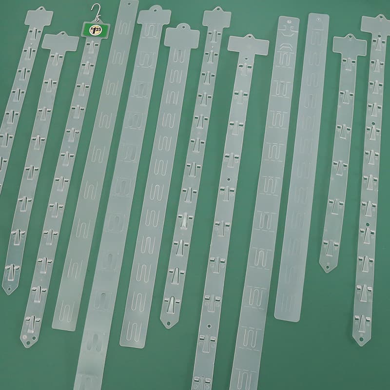 Factory Custom Wholesale Transparent Plastic Supermarket Hanging Strip, Injection Molded PP Shelf Hanging Strip for Advertising Display