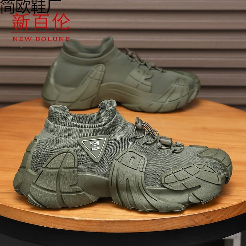 Cross-border Drop Shipping New Balance Trendy Sock Shoes Men's Ugly Cute Knit Mesh Shoes Light Luxury Men's Shoes Summer Breathable Knit Mesh