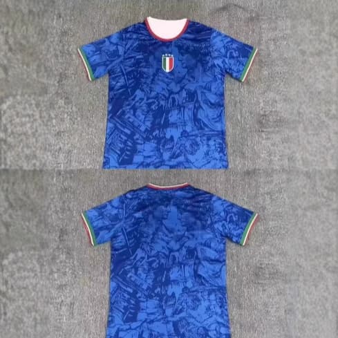 Italy national football training uniform quick-drying short-sleeved mesh t-shirt with 3D printing breathable and comfortable shirt