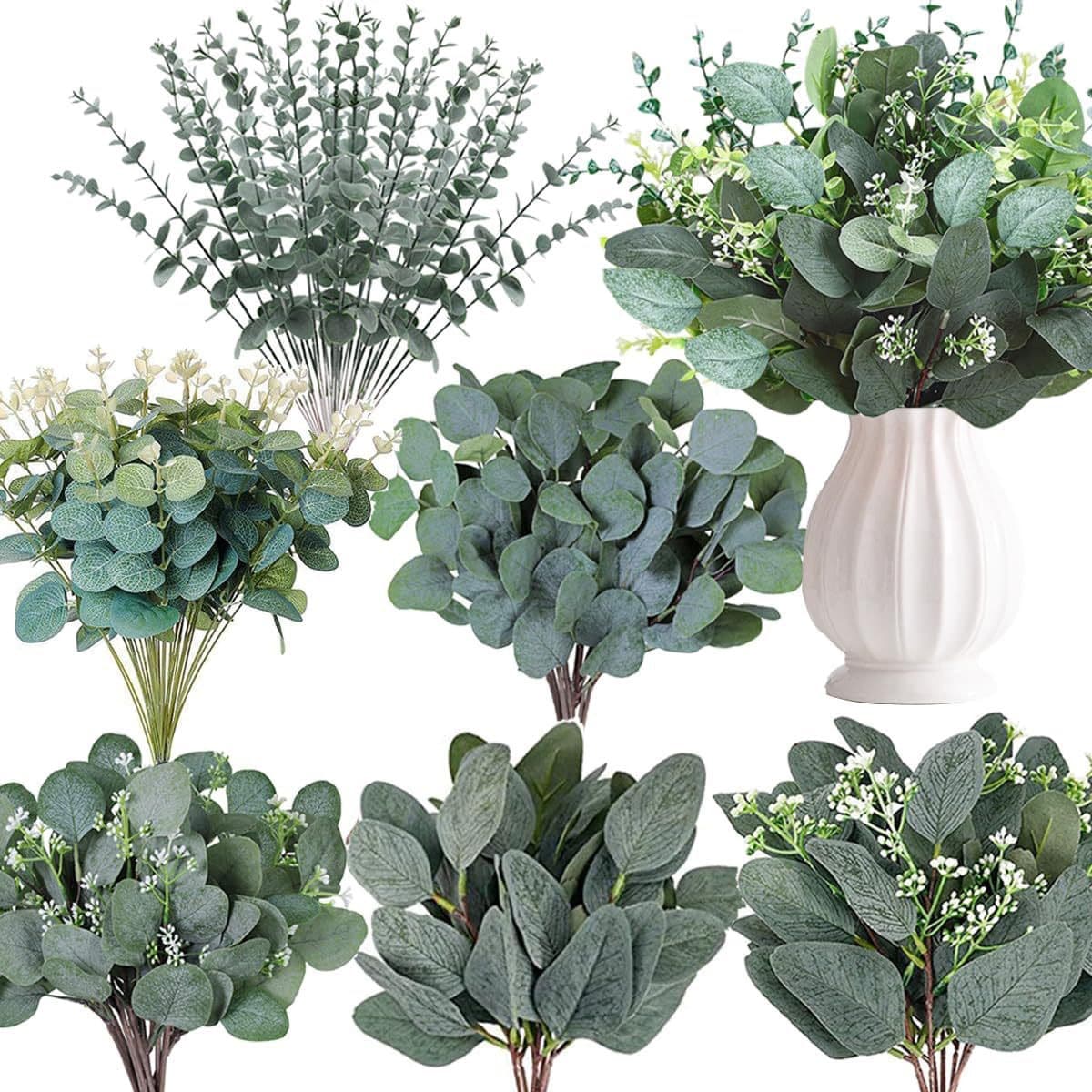 Cross-border simulation money leaf eucalyptus flower arrangement decoration ornaments apple leaf eucalyptus leaf accessories wedding decoration