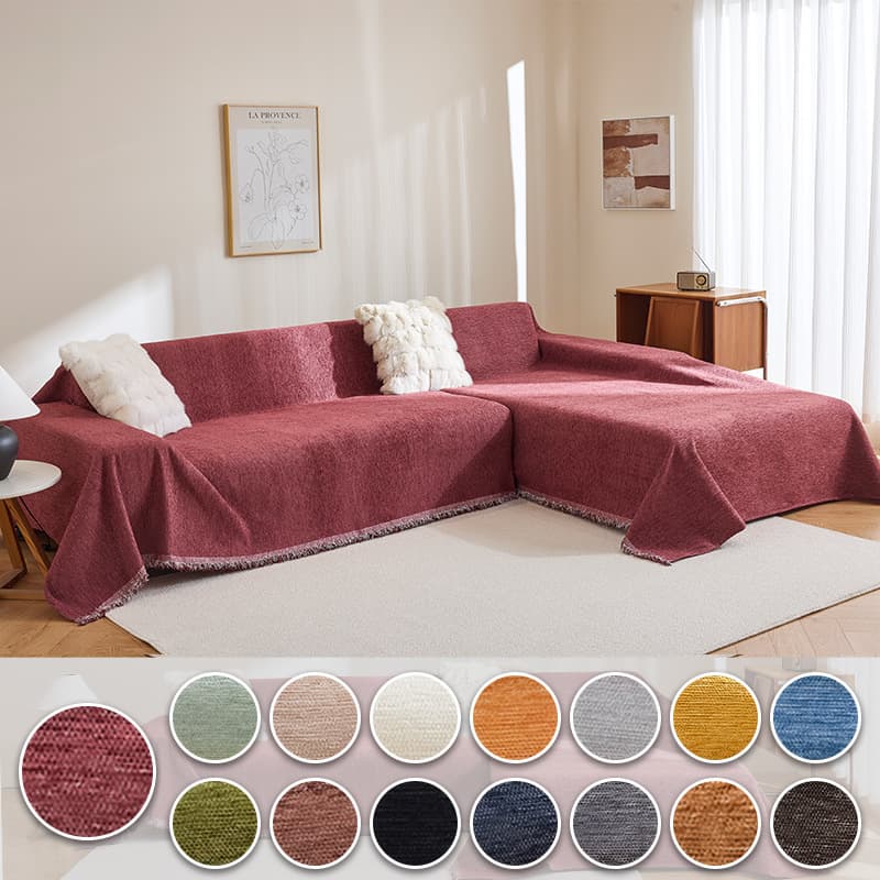 Sofa Throw Covers Japanese Chenille Sofa Cover All-in-One Universal Fit Sofa Slipcover