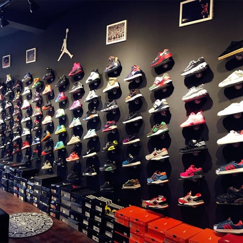 Shoe store/shoe support/display rack shoe shelf wall shoe rack shopping mall sports shoe casual shoe bracket adjustable angle