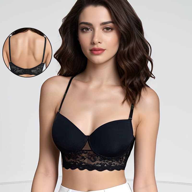 Amazon EU/US Cross-Border French Exquisite Lace Patchwork Bra Push-Up Non-Slip Cup Sexy Comfortable Bra