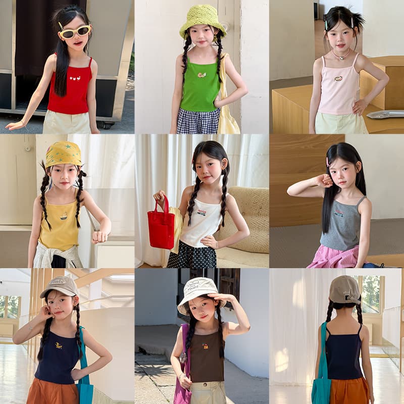 Elmo Beibei children's summer camisole top for girls to wear alone at home, soft elastic cartoon vest