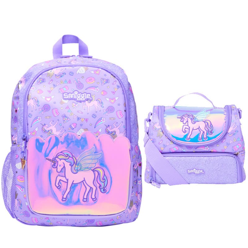Australian Smiggle School Bag Primary School Student Sequined Unicorn Backpack Cute Cartoon Backpack New Year Gift