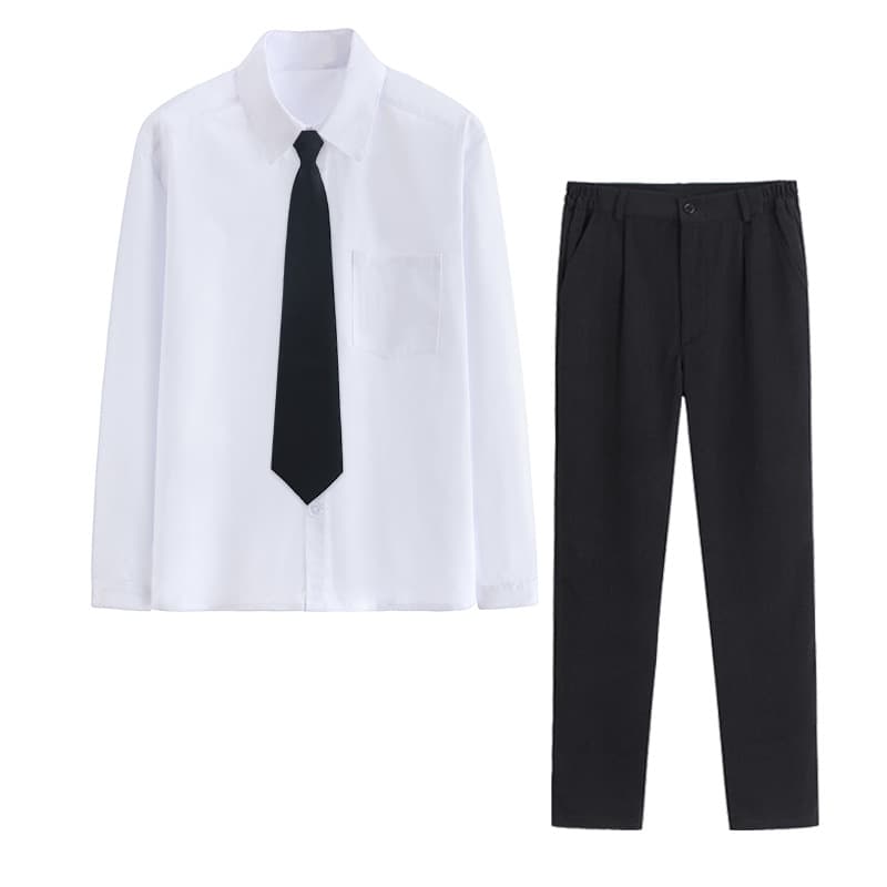 School Uniform Student JK Style Summer Korean Version Short Sleeve Shirt Set College Wind Sailor Suit Male High School Class Uniform Korean