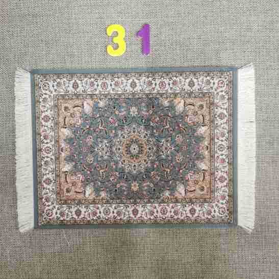 Cross-Border Persian Carpet Velvet Mouse Pad, Bohemian Arabian Style Carpet Mouse Pad with Tassels