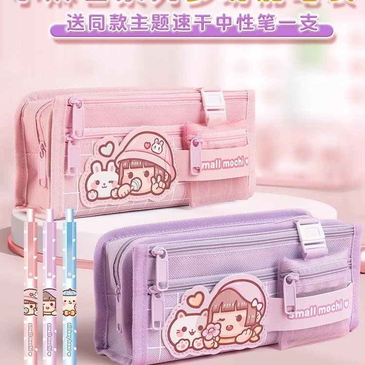 Small Potato Student Pencil Case Large Capacity Multi-layer Waterproof Stationery Storage Popular Pencil Case Cartoon Japanese Primary School Girl