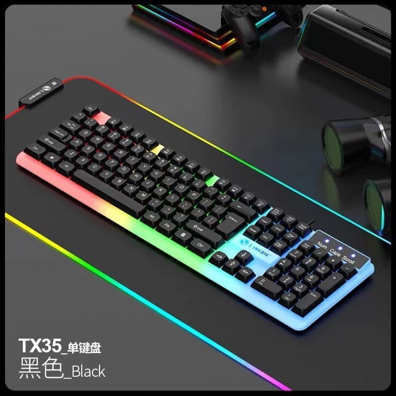Li magnesium TX35 luminous wired keyboard suspension mechanical feel home game computer keyboard USB business office
