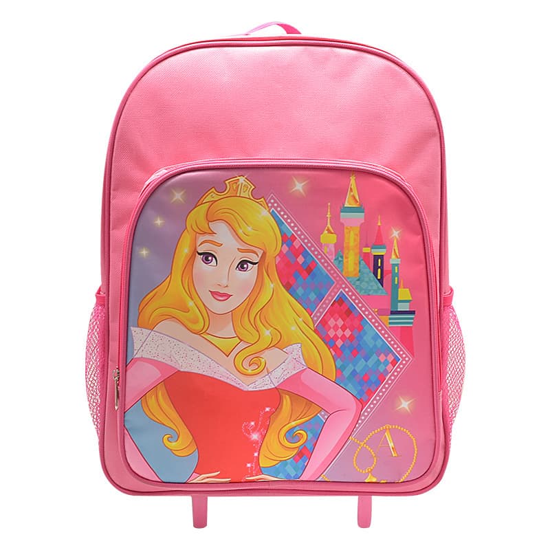 Trolley Backpack Breathable for Elementary School Girls Lightweight Spine-Protecting Shoulder-Strap Reducing Load Large Capacity Waterproof Oxford Cloth Bag